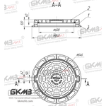 Дождеприемник чугунный большой ДБ2 (В125)-1-60 (120)