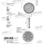 Дождеприемник чугунный усиленный ДУ2 (Д400)-10-12-60 (140) ВЧШГ плавающий с шарниром