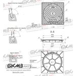Люк чугунный магистральный ТМ (Д400)-7-8-60 ВЧШГ с шарниром